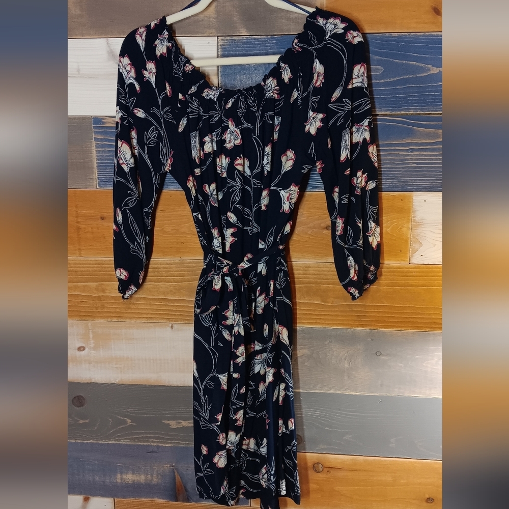 Lucky Brand Floral Dress Navy M Prairie Core - Picture 5 of 7